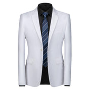 Men Blazer with One Button Closure in Solid 8 Colors