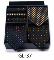 Men's 6 Pieces Neckties & Pocket Squares Gift Set for Prom Wedding