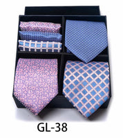 Men's 6 Pieces Neckties & Pocket Squares Gift Set for Prom Wedding