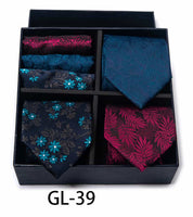 Men's 6 Pieces Neckties & Pocket Squares Gift Set for Prom Wedding