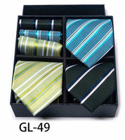 Men's 6 Pieces Neckties & Pocket Squares Set Gift for Friends