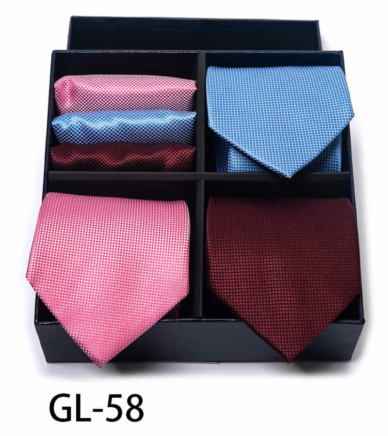 Men's 6 Pieces Neckties & Pocket Squares Colorful Gift Set