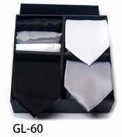 Men's 3 Pieces Neckties & 3 Pieces Pocket Squares Gift Set