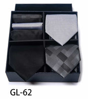 Men's 3 Pieces Neckties & 3 Pieces Pocket Squares Gift Set