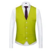 Men's Single Breasted Stylish Plain Vest Four Buttons Slim Fit Solid Waistcoat