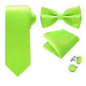 Men's Ties Set ( Necktie+Bow Tie+Pocket Square +Cufflinks)