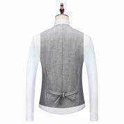 Men's Solid Vest in Blue Grey