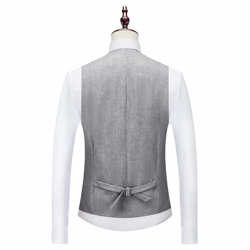 Men's Solid Vest in Blue Grey