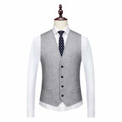 Men's Solid Vest in Blue Grey