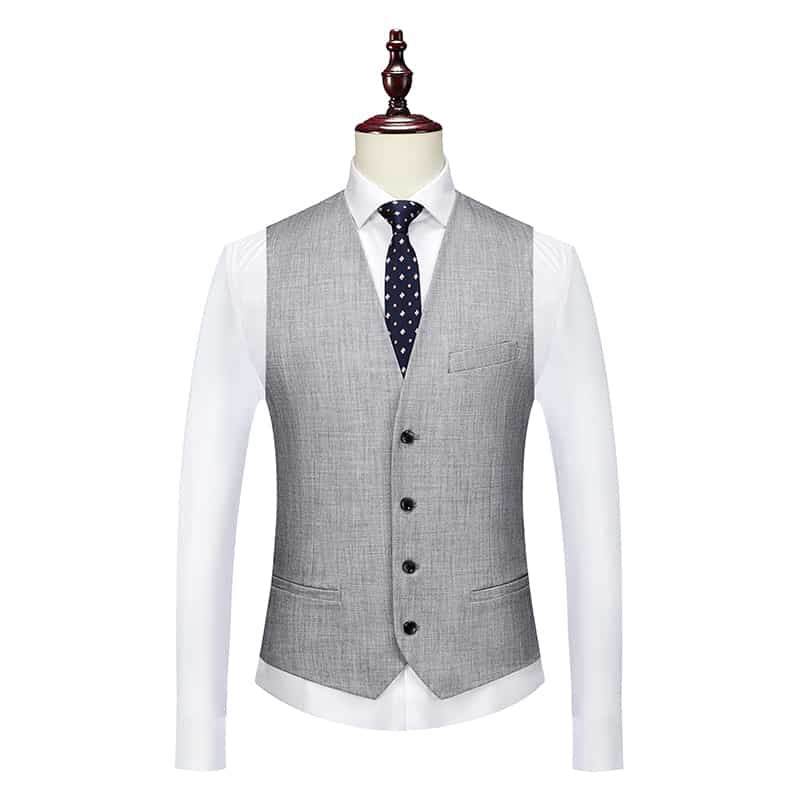 Men's Solid Vest in Blue Grey