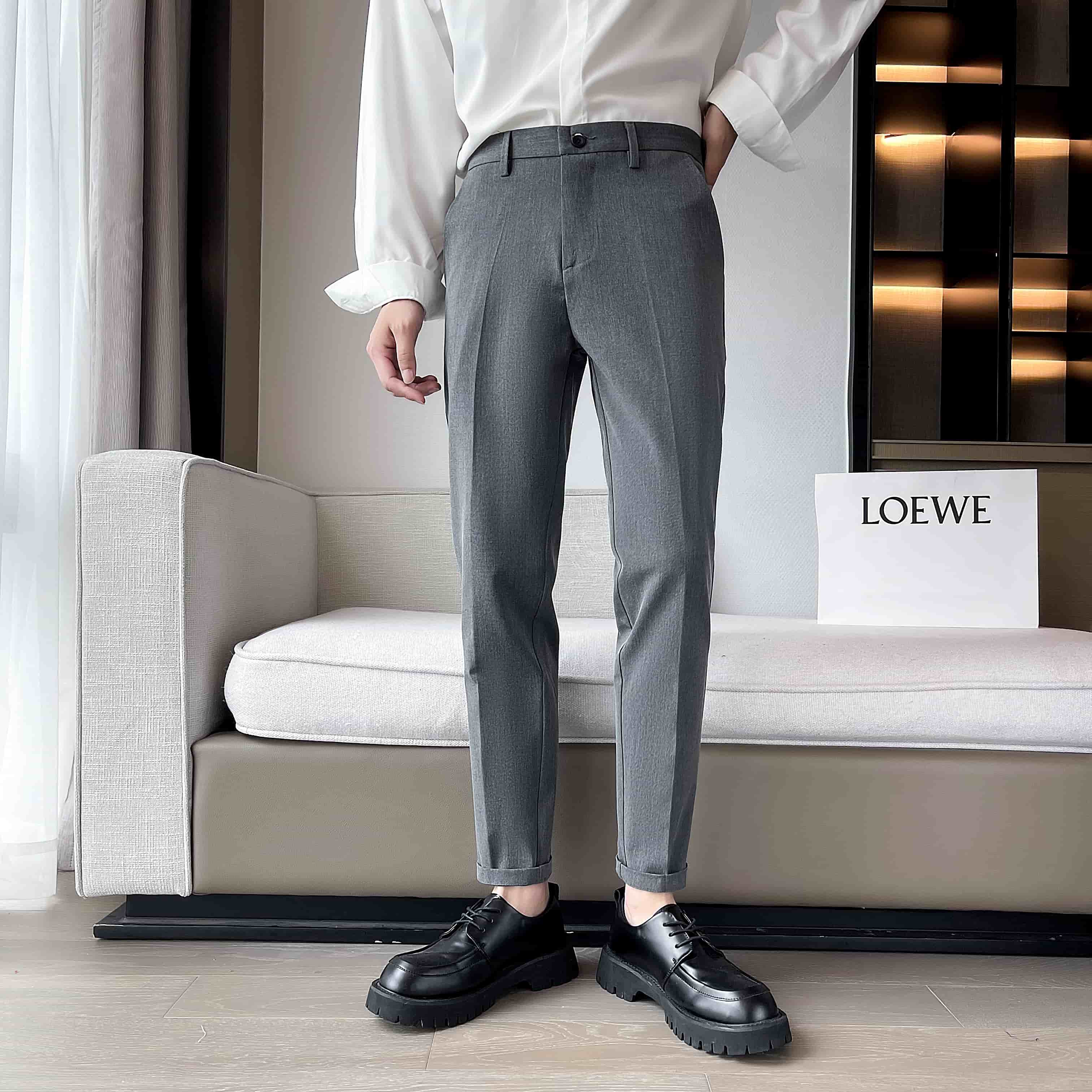 grey pants