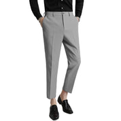 Mens Anke Length Cropped Pants Slim Fit