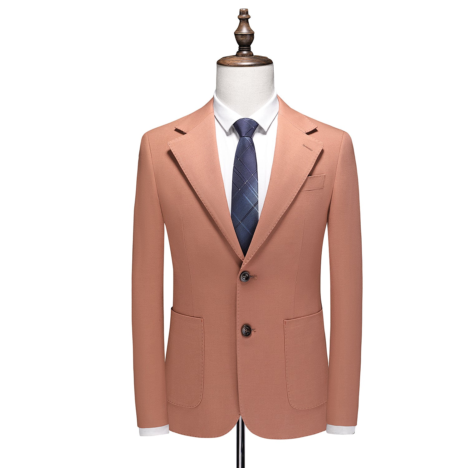 Men's Suit Jacket Casual Solid Color With 2 Buttons Closure
