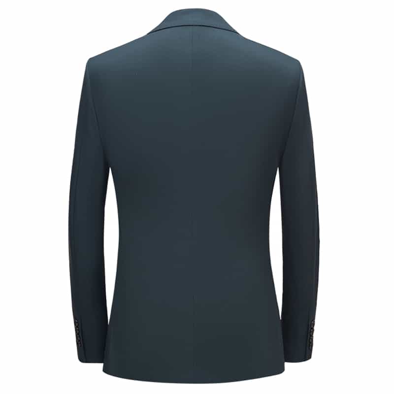 Mens 2 Piece Double Breasted Suit in Solid Dark Green