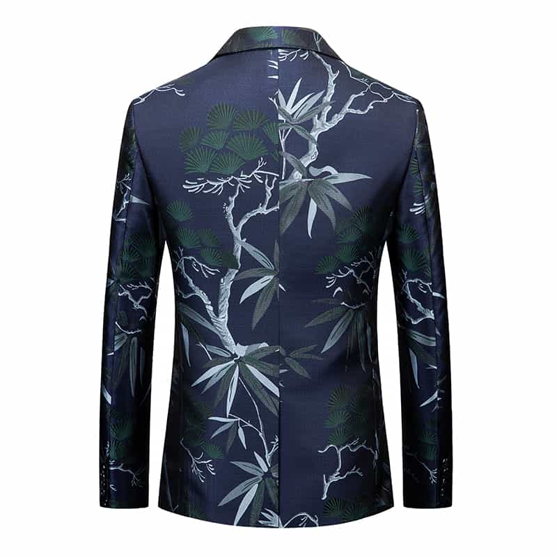 Men's Slim Suit  Printed Blazer Sports Coat One Button