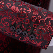 Mens 2 Piece Floral Tuxedo in Bule Black Red White
