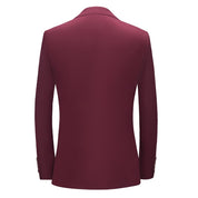 2 Piece Solid Leisure Suit with Notch Lapel