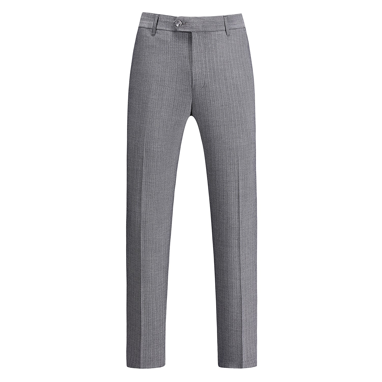 Men's 2 Piece Striped Suit Slim Fit in Grey