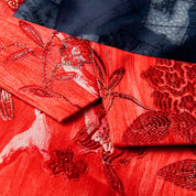 Mens Blazer Slim Fit Two Button Suit Jacket Colorful Floral Printed Sport Coat