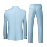 Men 2 Piece Solid Suit in 8 Colors 2 Button Closure