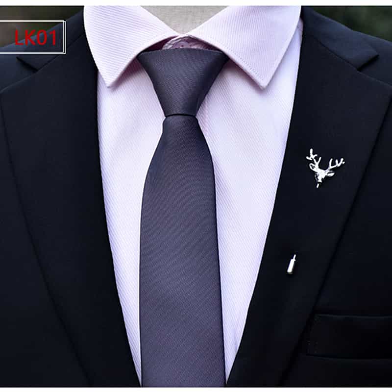 Men's Solid Tie Formal Wedding Prom Business Jacquard Necktie
