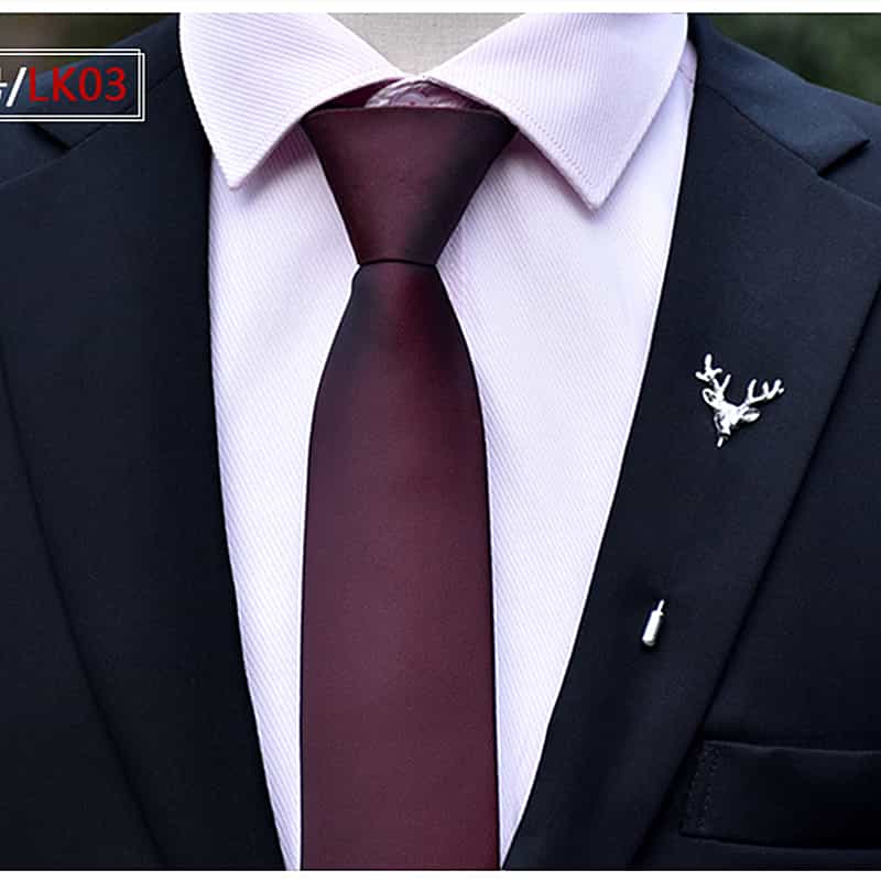 Men's Solid Tie Formal Wedding Prom Business Jacquard Necktie