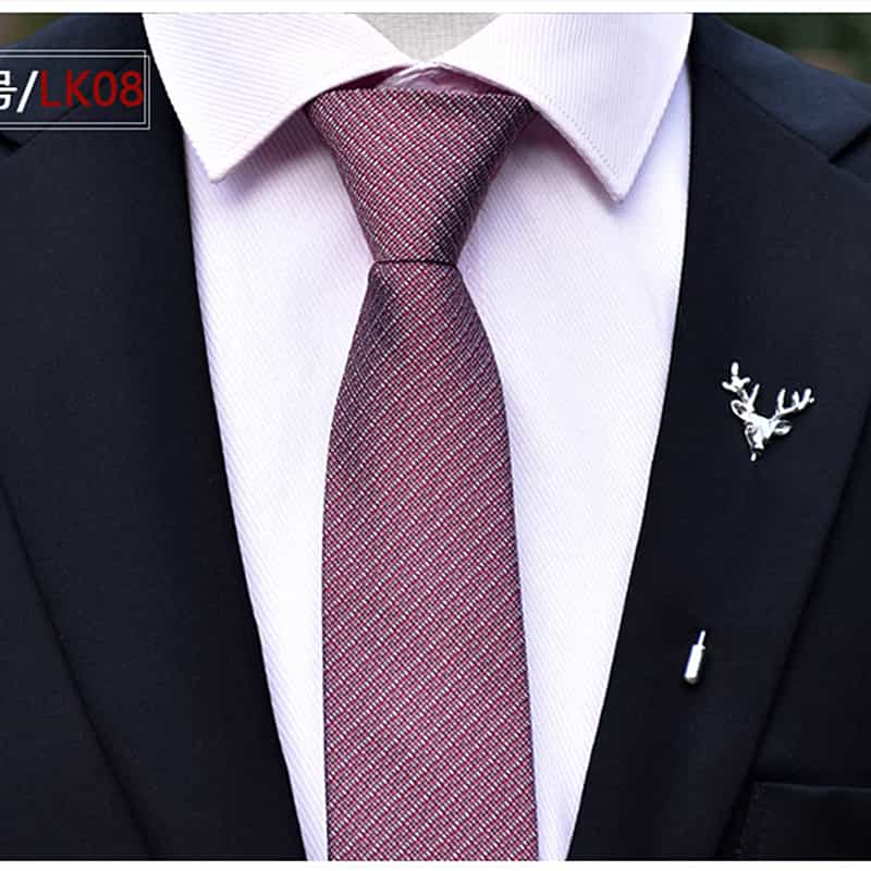 Men's Solid Tie Formal Wedding Prom Business Jacquard Necktie