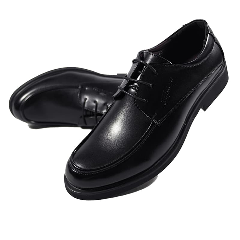 Dress Shoes Lace-Up Oxford Leather Shoes in Black