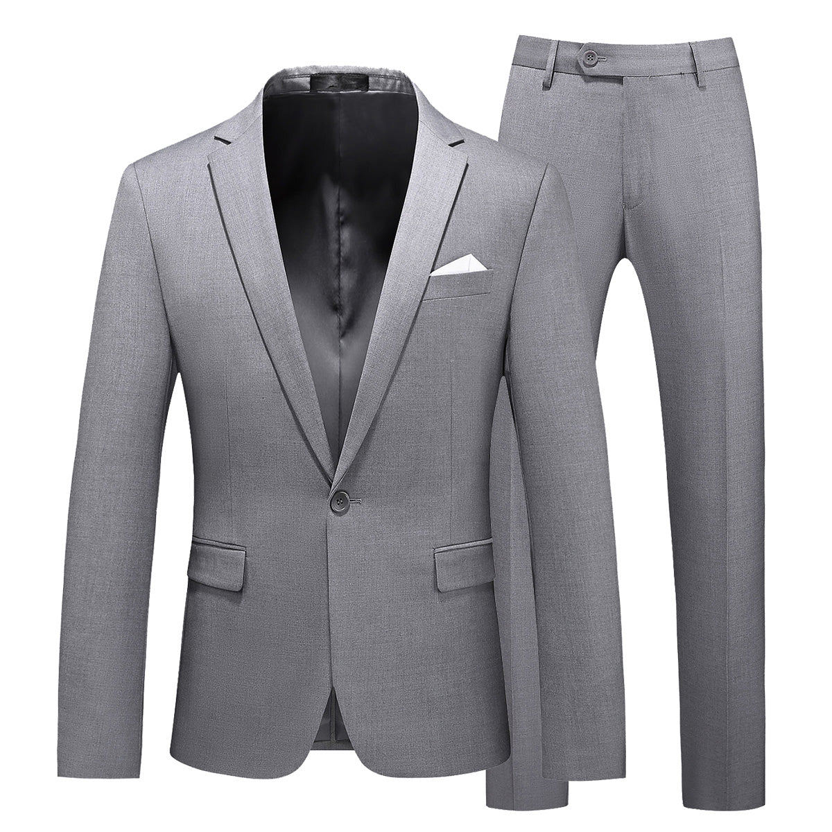 light grey suit