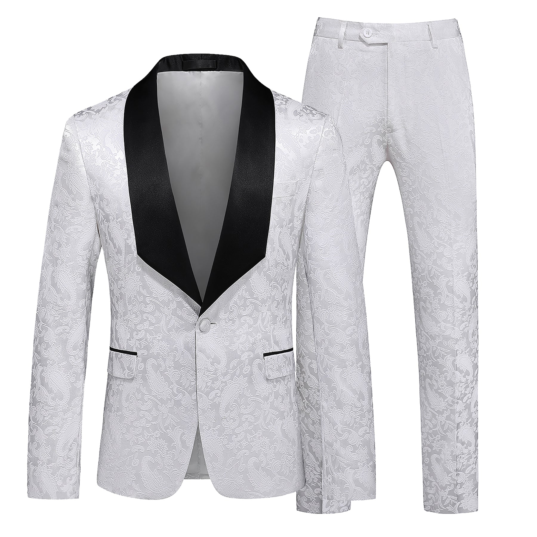 Men's 2 Piece Paisley Tuxedo in 5 Colors