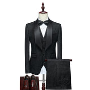 Men's 3 Piece Casual Floral Printed Tuxedos For Prom