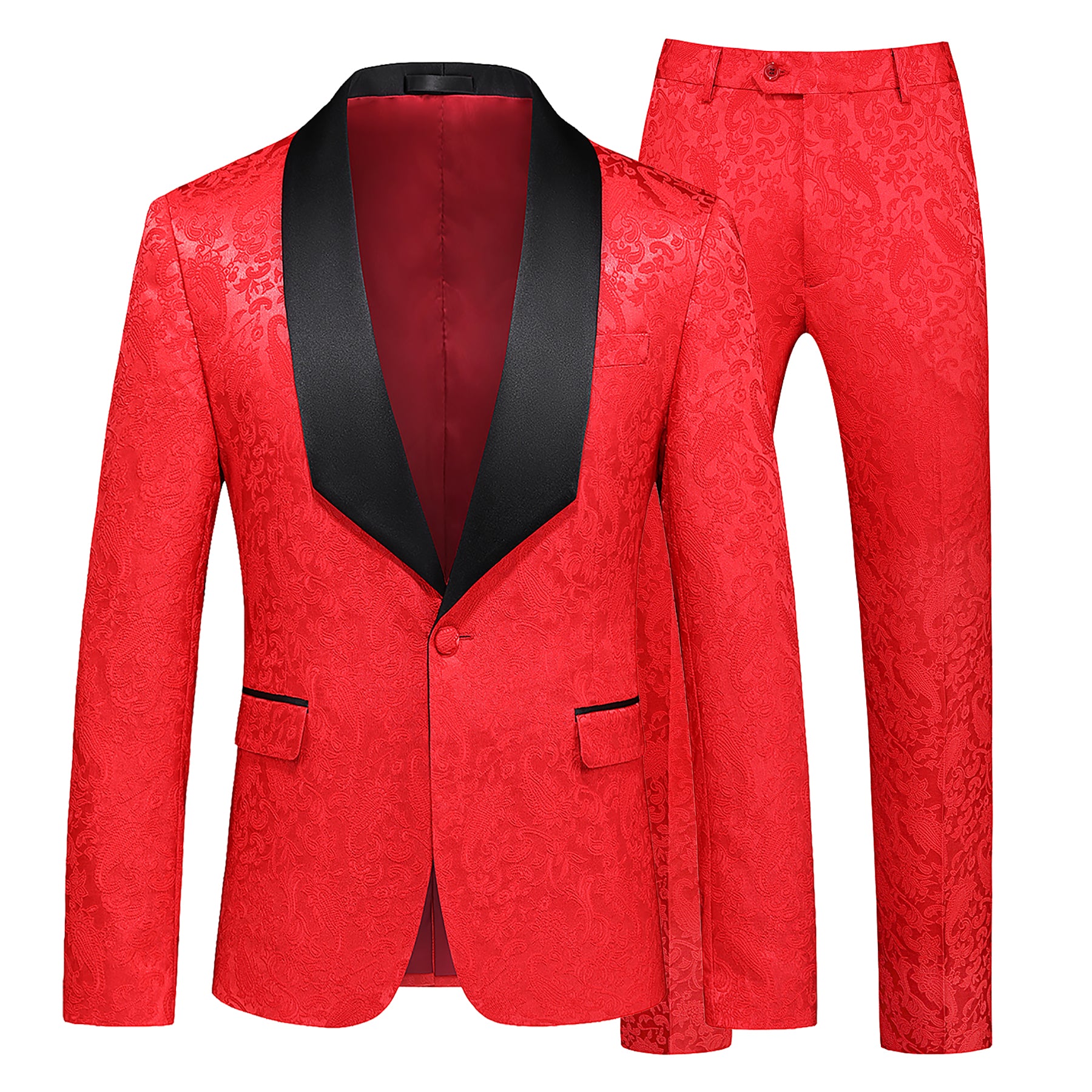 Men's 2 Piece Paisley Tuxedo in 5 Colors