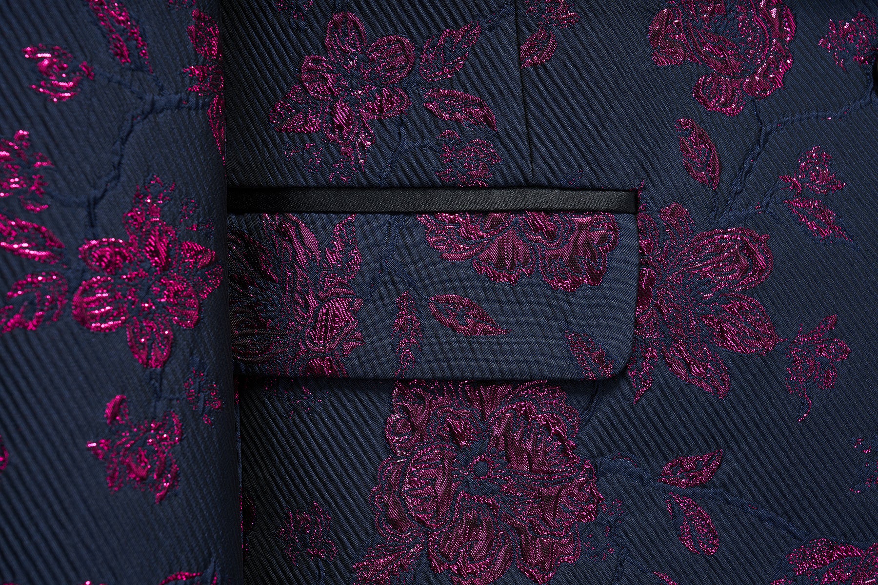 Men's 3 Pieces Suit Jacquard Tuxedo One Button