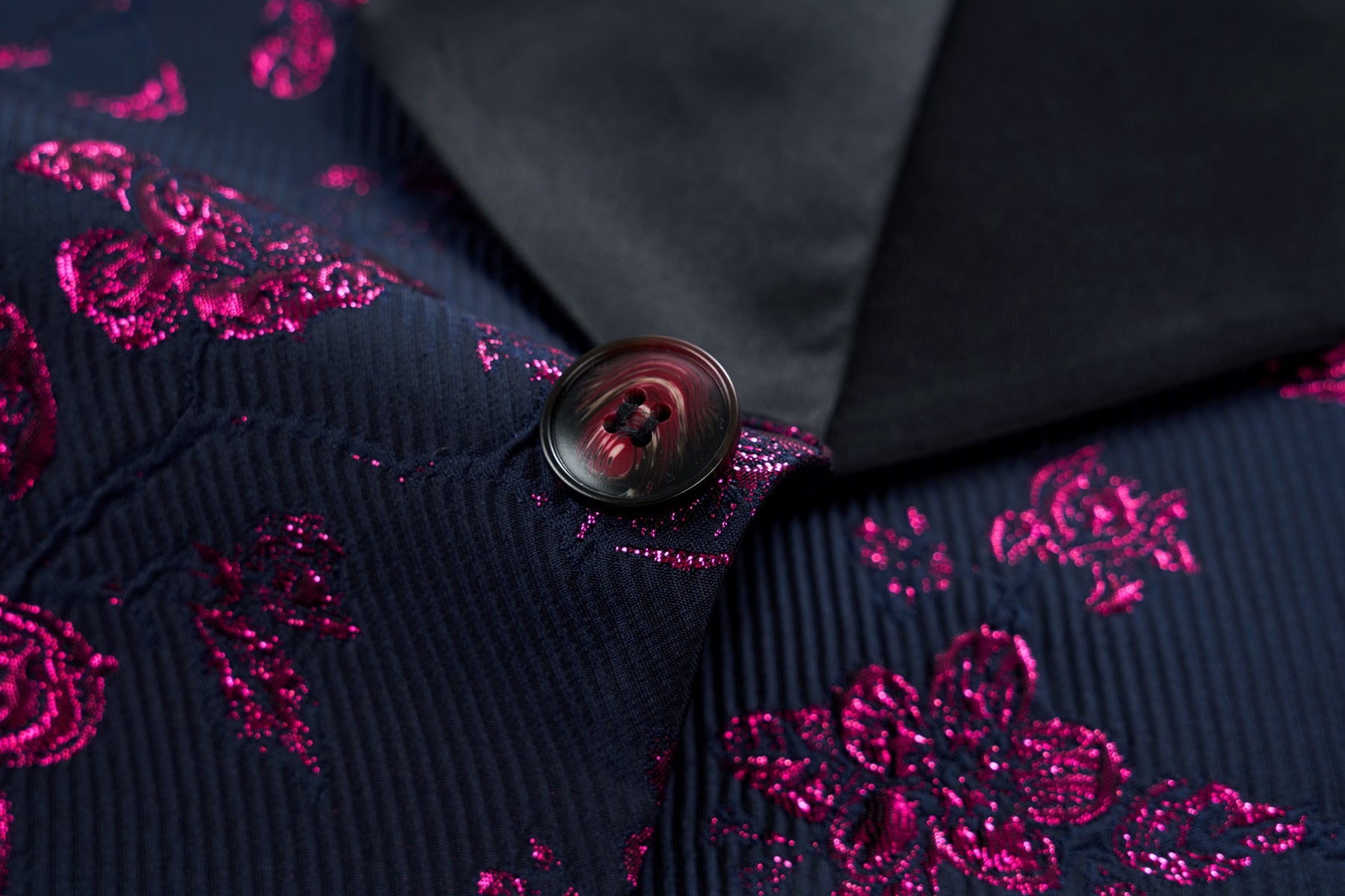 Men's 3 Pieces Suit Jacquard Tuxedo One Button