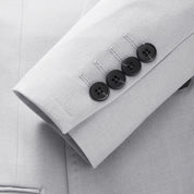 Men's Double Breasted Blazer Grey Suit Jacket