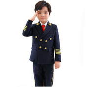 Boys 5 Piece Suit Captain Uniform Pilot Performance Suit