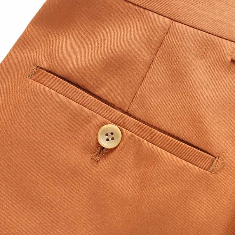 Mens Slim Fit Flat Front Pants Solid Beige Trousers