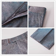 Men's 2 Piece Glittering Tuxedo in Silver for Party Prom