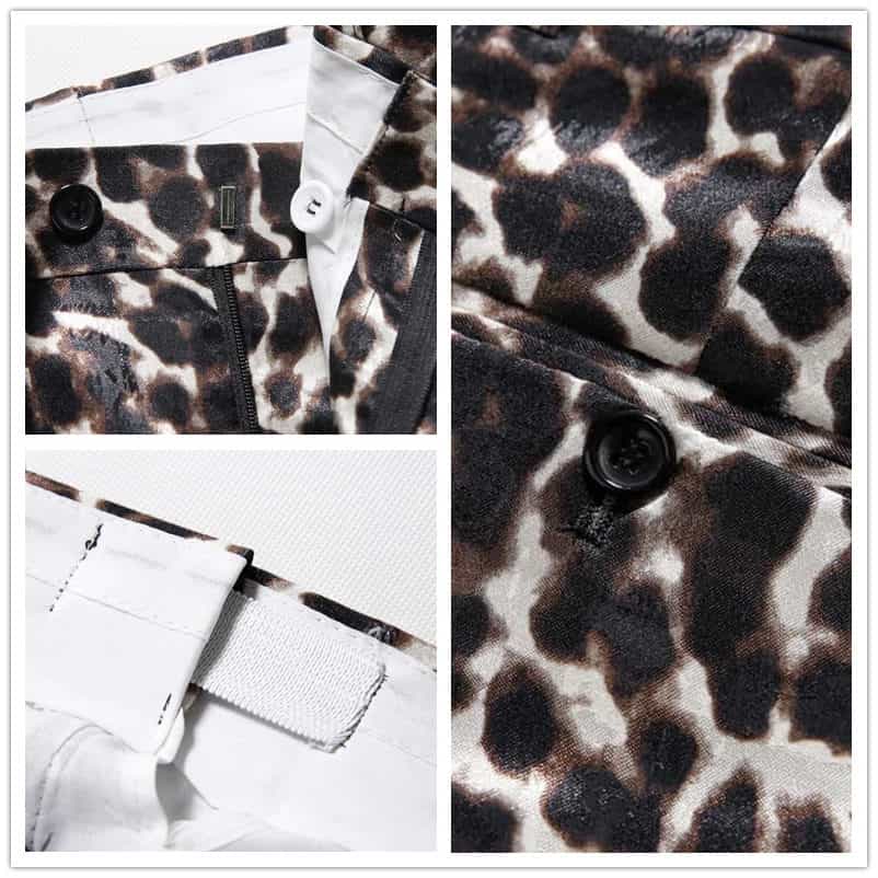 Men's 2 Piece Leopard Tuxedo with Animal Print