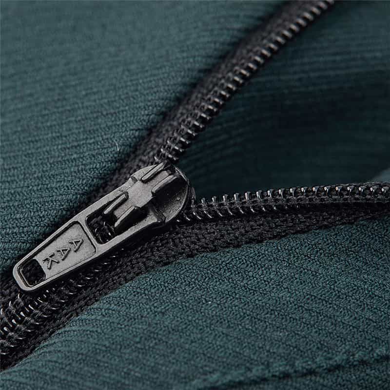 Mens 2 Piece Double Breasted Suit in Solid Dark Green