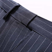 Mens Double Breasted Pinstripe 2 Piece Suit