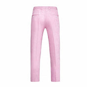 Mens Slim Fit Flat Front Pants Trousers Luxury Floral Pants Prom