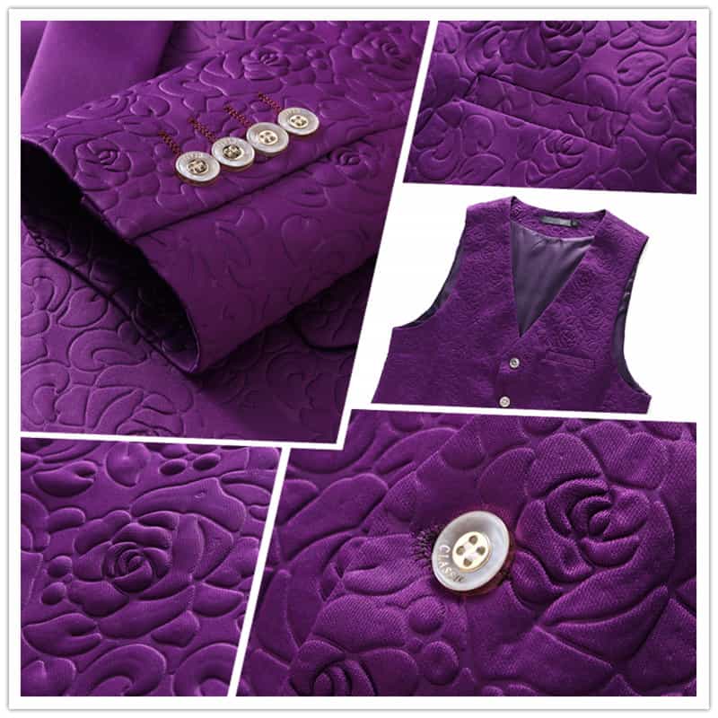 Men 3 Piece Wedding Tuxedo in 5 Colors
