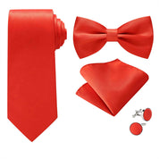 Men's Ties Set ( Necktie+Bow Tie+Pocket Square +Cufflinks)