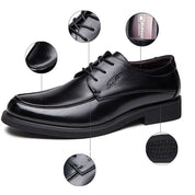 Dress Shoes Lace-Up Oxford Leather Shoes in Black