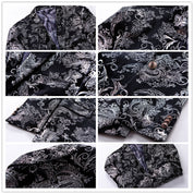 Men's Printed Jacket in Silver One Button