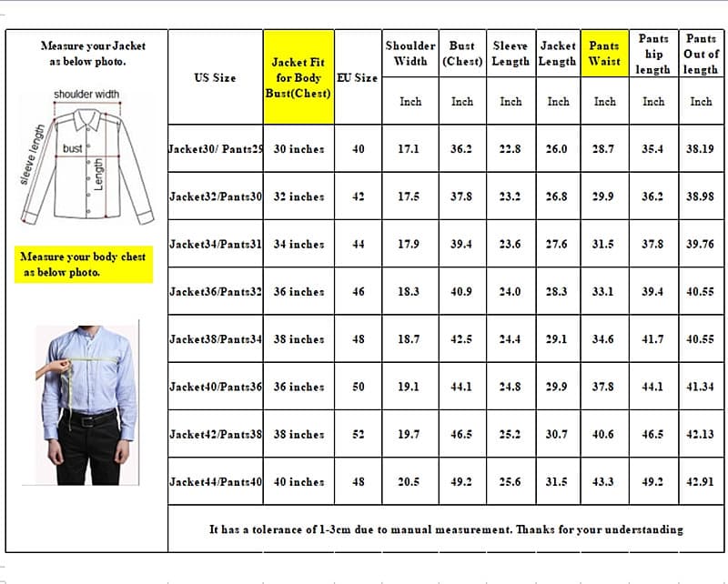 Men 3 Piece Suit Khaki Single Breasted