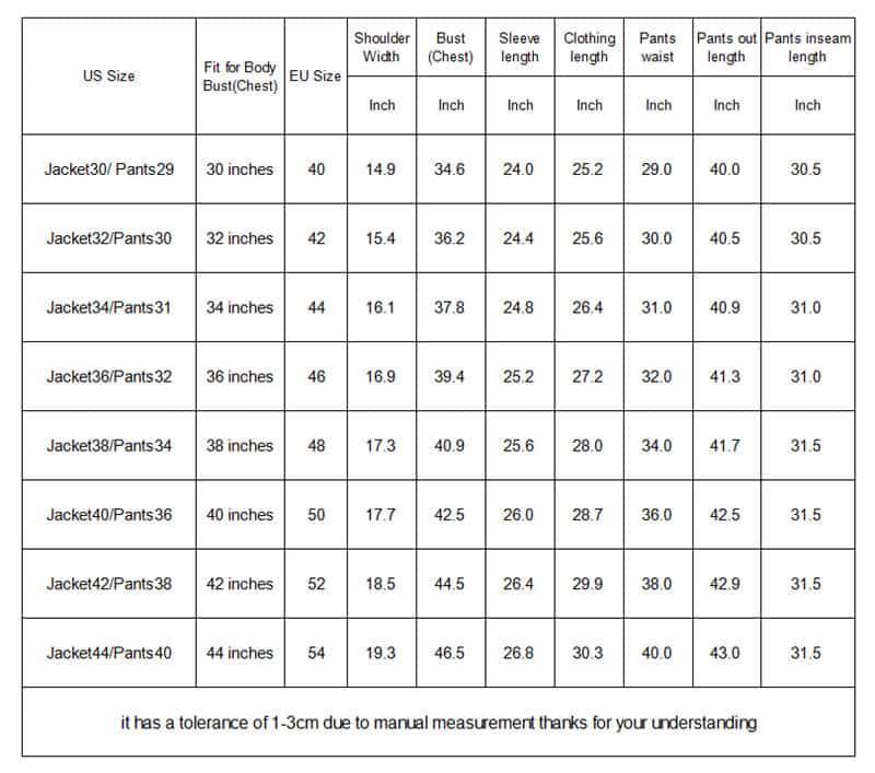Men's 2 Piece Slim Fit Printed Suits One Button