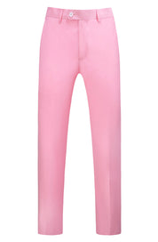 Mens Slim Fit Plain Flat Front Pants Fashion 5 Solid Color Trousers