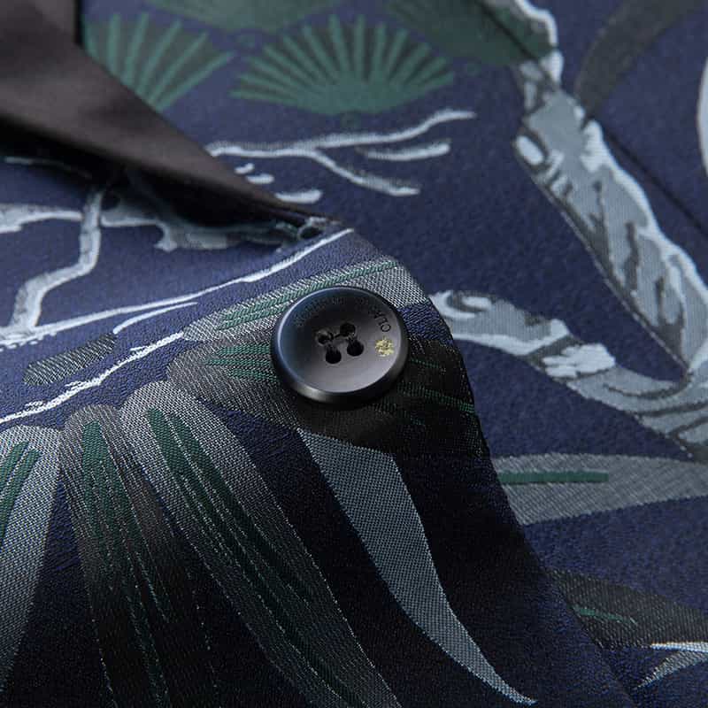 Men's Slim Suit  Printed Blazer Sports Coat One Button